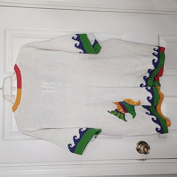 Marisa Christina II Fish Sea life Sweater cardigan - Picture 9 of 10